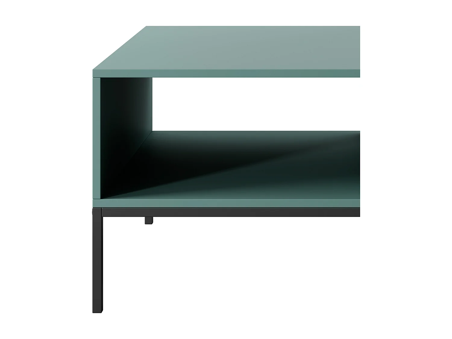 Elegante Couchtisch DomoHome NOVA – Mit goldenen Akzenten Moderner MDF-Schublade Schwarze Metallfüße Minimalistisches Design Labrador 104x104x46cm