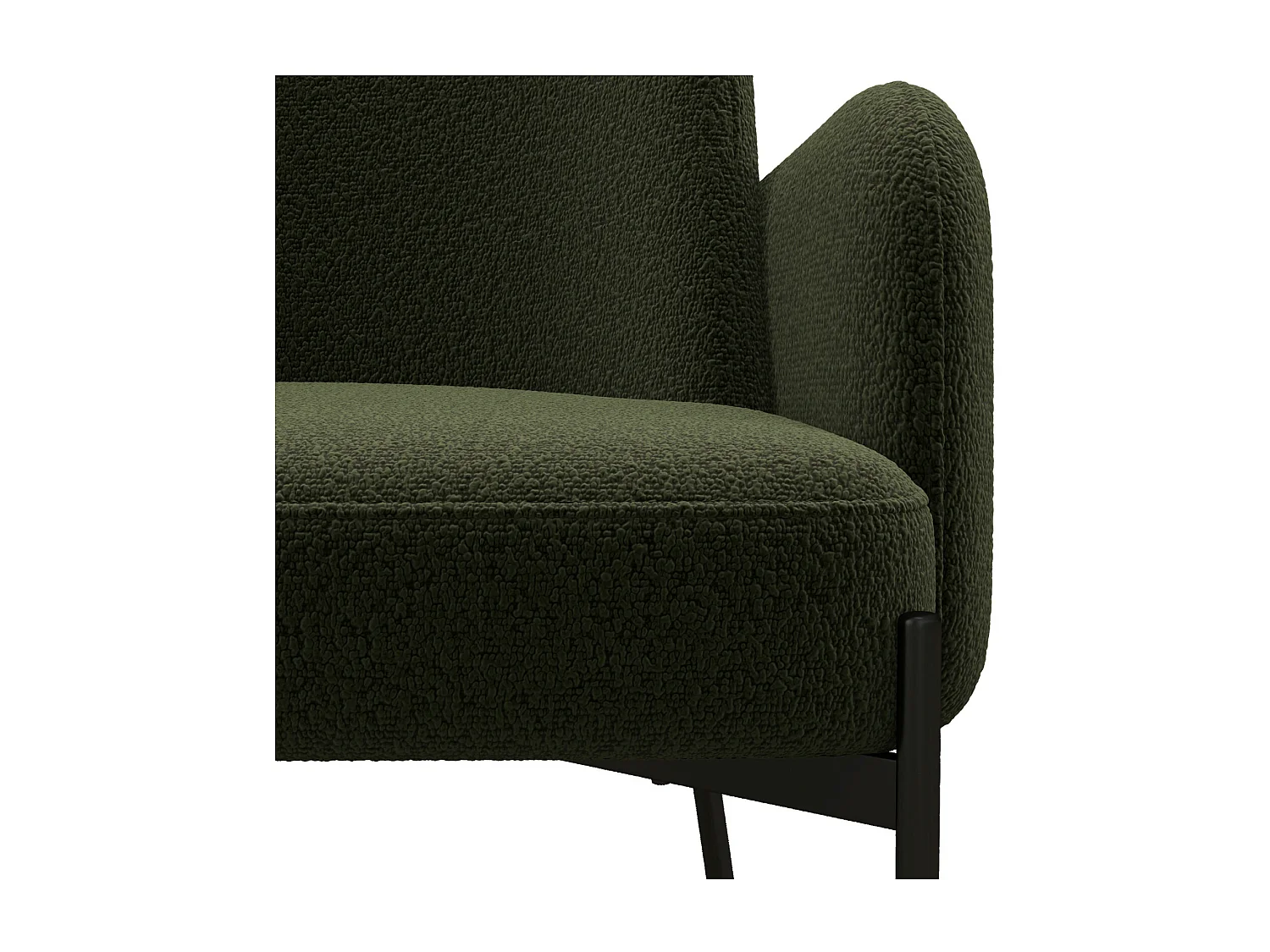 ALEX-Fauteuil en tissu Cosy Army