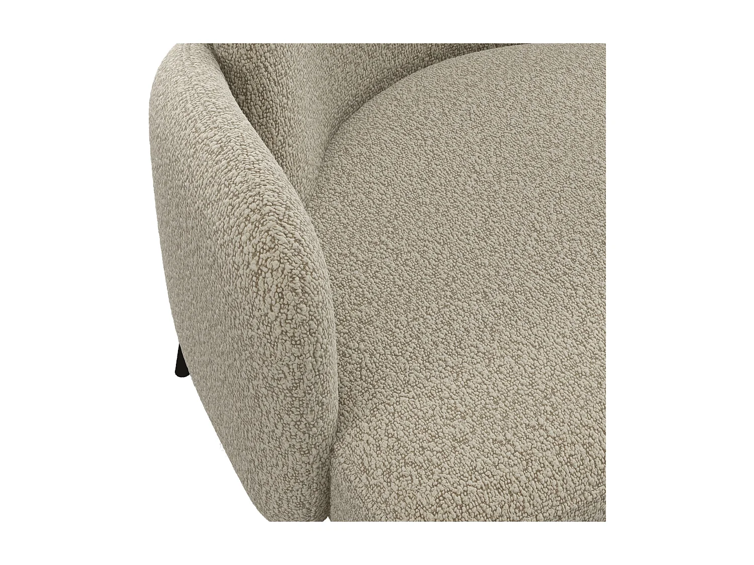 ALEX-FFauteuil en tissu Cozy Mastic