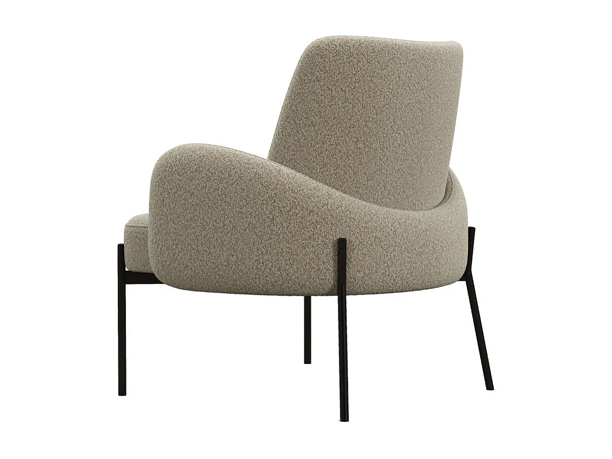 ALEX-Fauteuil en tissu Cozy Mastic