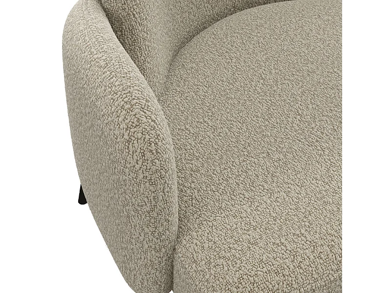 ALEX-Fauteuil en tissu Cozy Mastic
