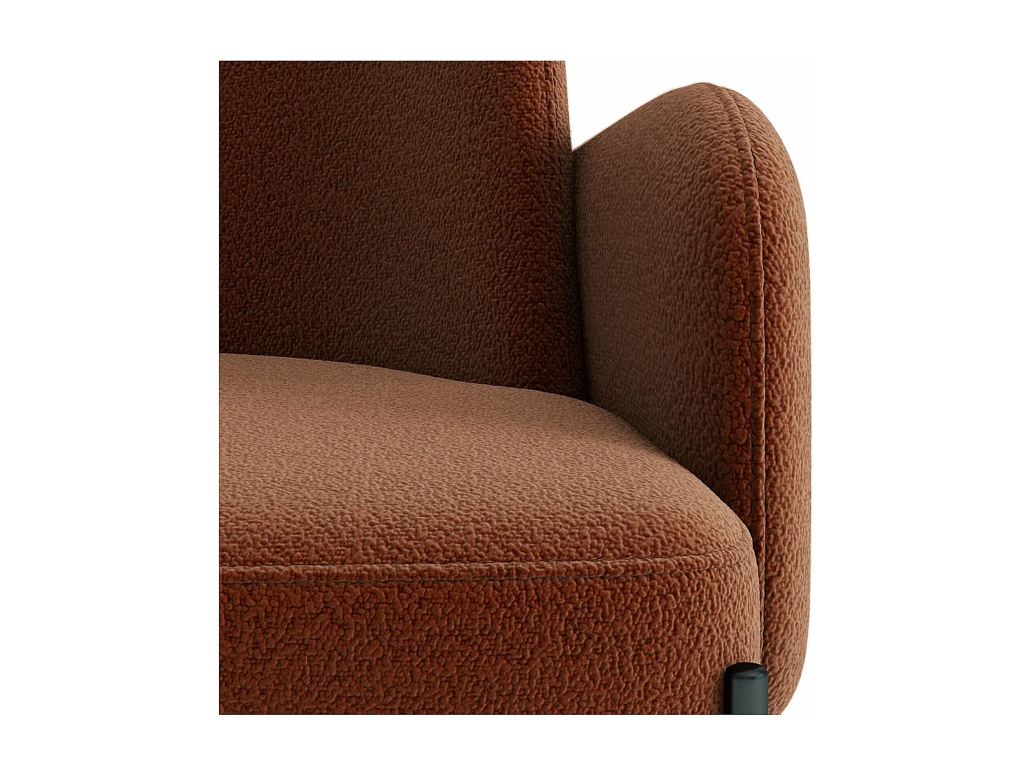 ALEX-Fauteuil en tissu Cosy Terracota
