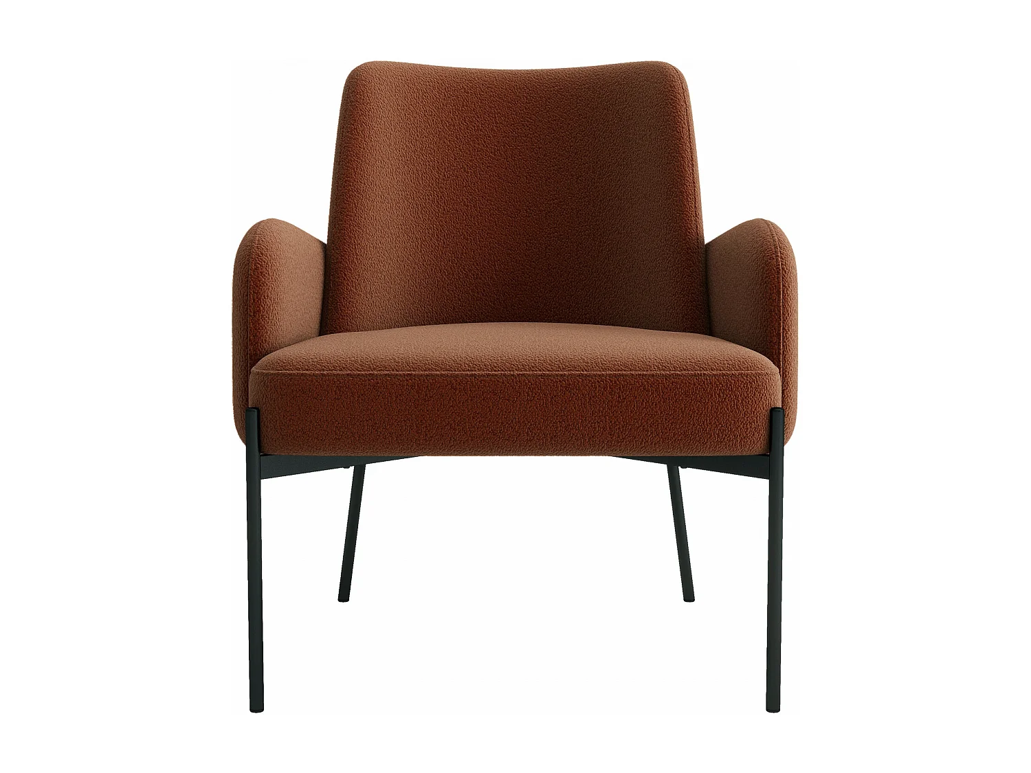 ALEX-Fauteuil en tissu Cosy Terracota