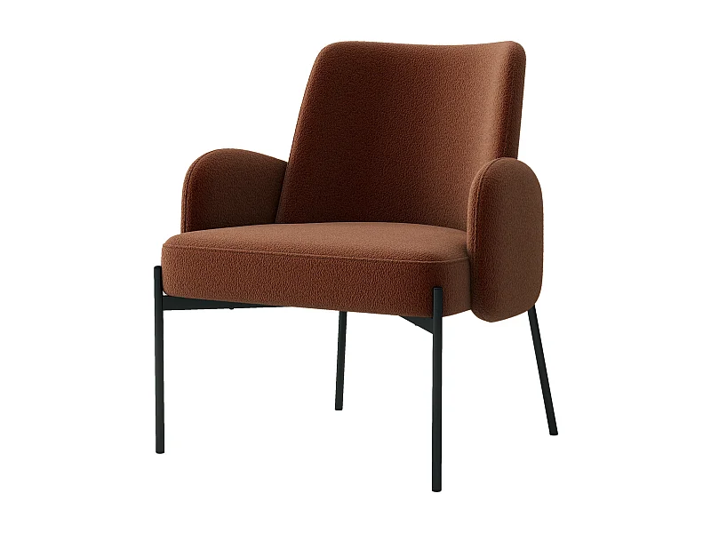 ALEX-Sillón de tela Cosy Terracota