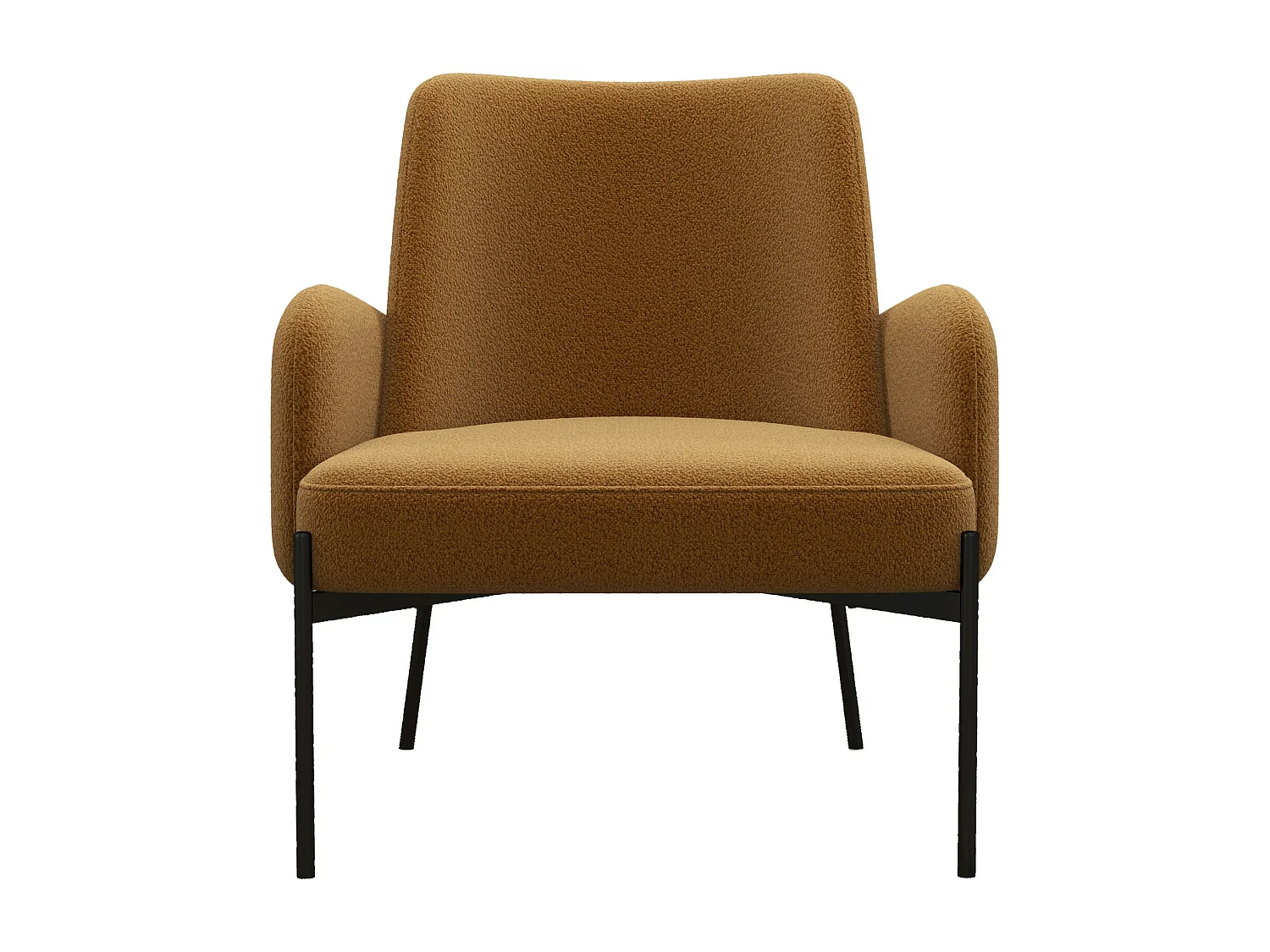 ALEX-Fauteuil en tissu Cosy Ocre