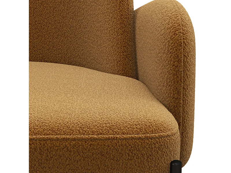 ALEX-Sillón de tela Cosy Ocre
