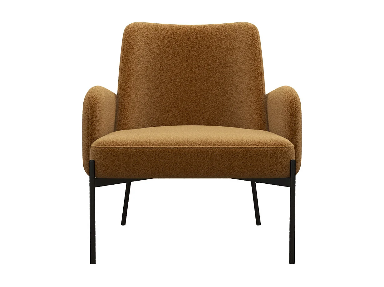 ALEX-Sillón de tela Cosy Ocre