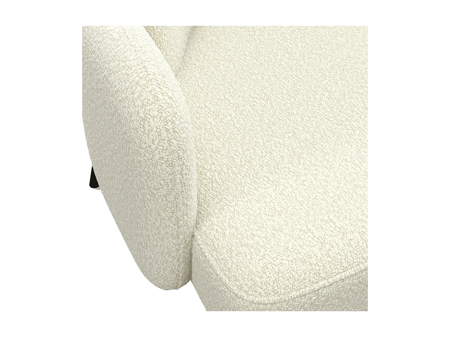 ALEX-Sillón de tela Cozy Ecru