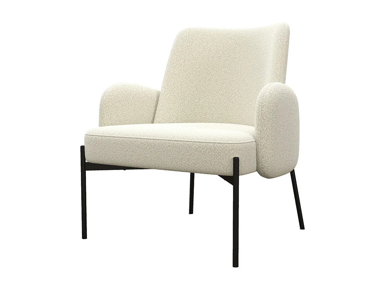 ALEX-Poltrona in tessuto Cozy Ecru