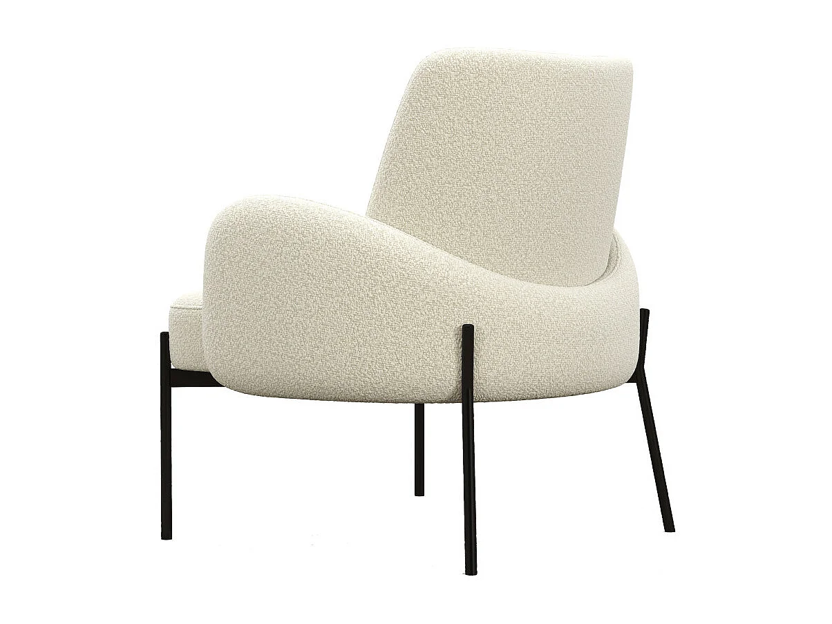 ALEX-Poltrona in tessuto Cozy Ecru