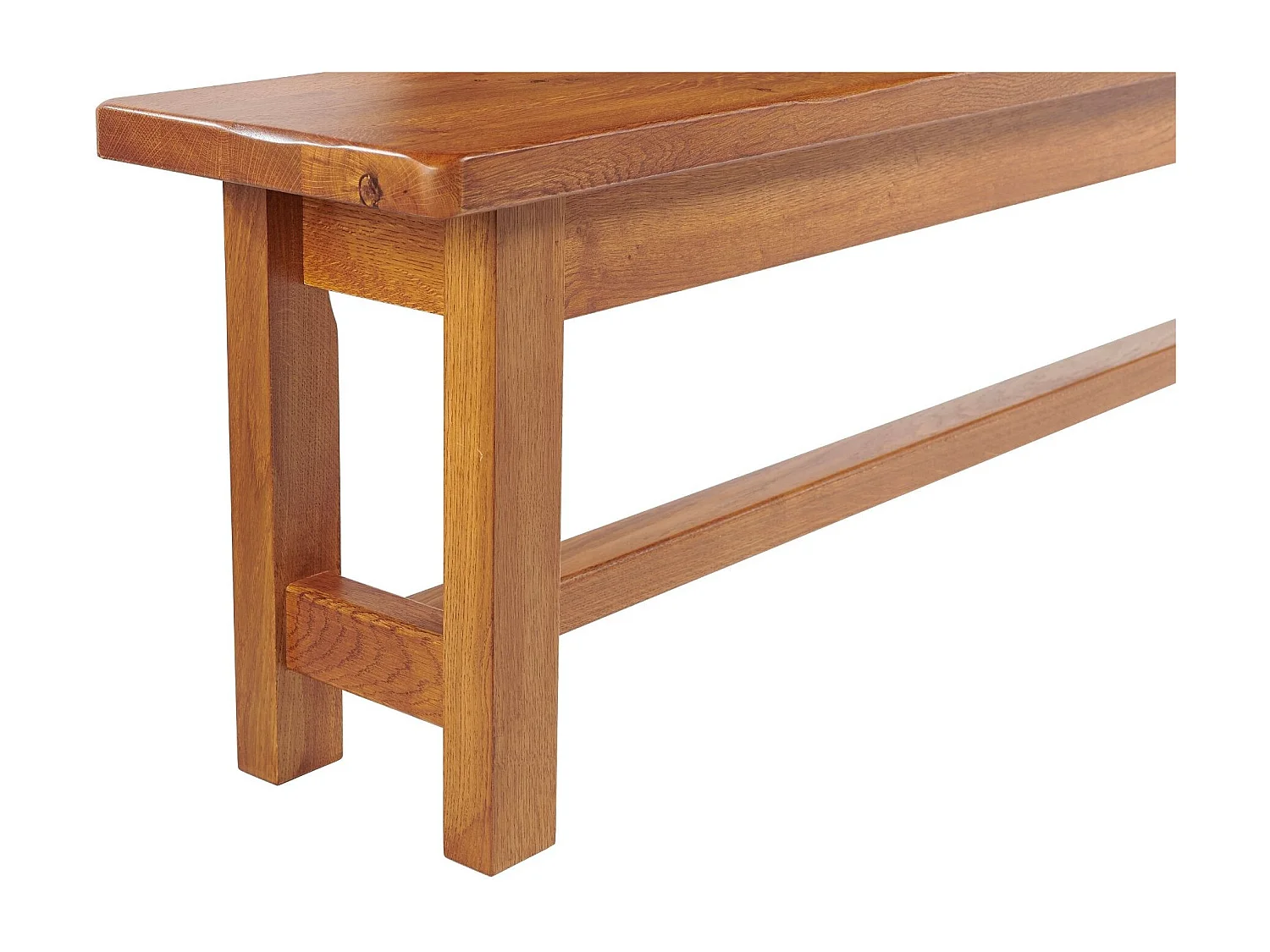 Banc de ferme 4 places en bois de chêne massif L195 - LA BRESSE