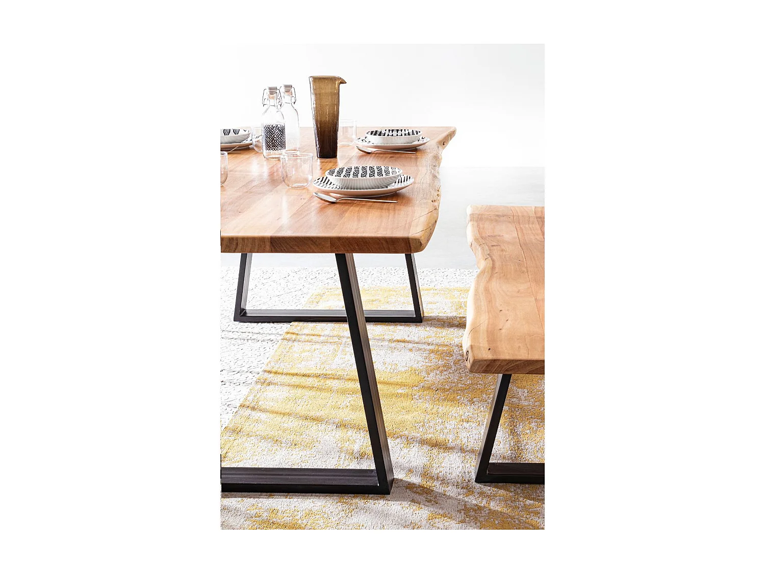 Banc en bois et métal - CONNEMARA