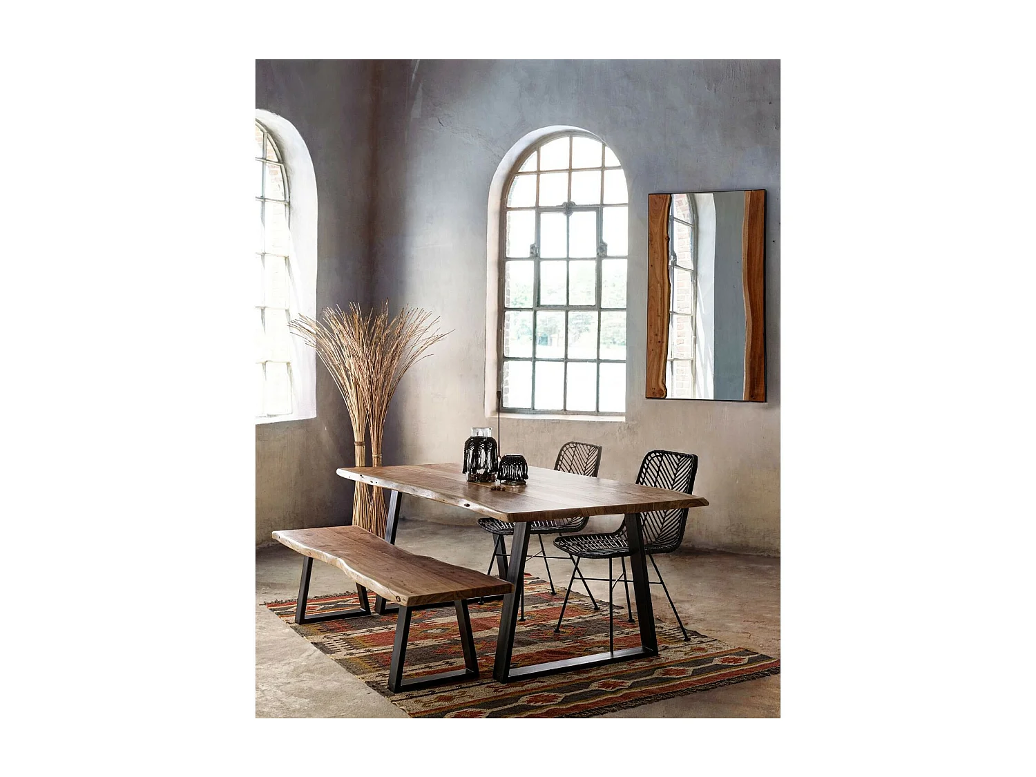 Banc en bois et métal - CONNEMARA