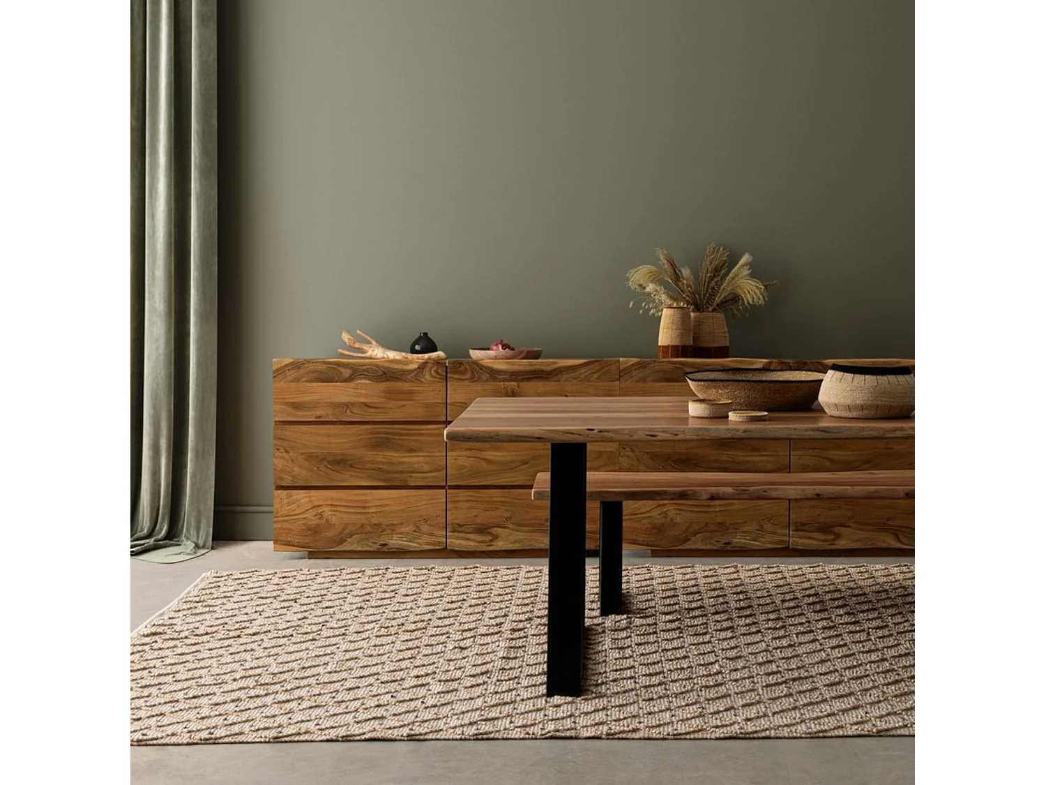 Banc en bois et métal - CONNEMARA