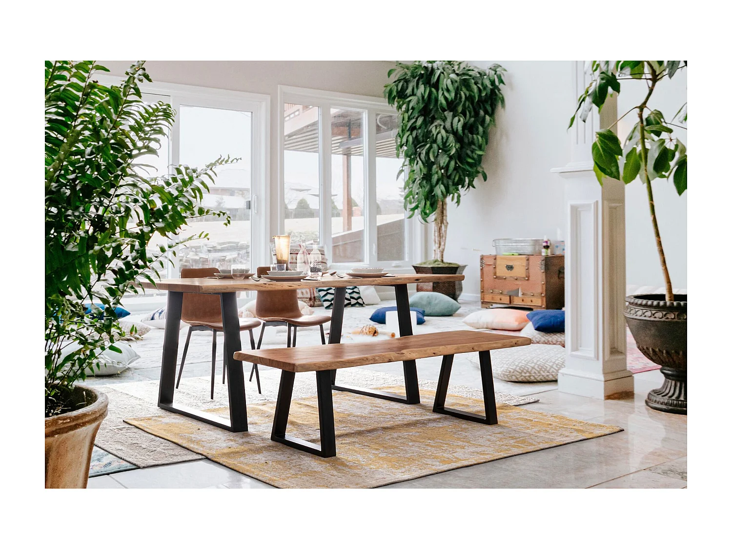 Banc en bois et métal - CONNEMARA