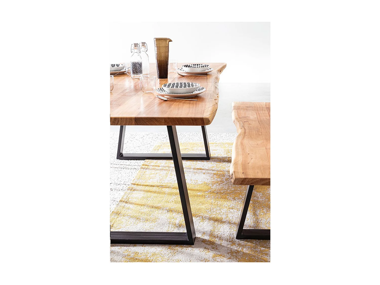 Banc en bois et métal - CONNEMARA