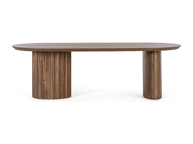 Table basse ovale en manguier contemporaine L130 - AGRA