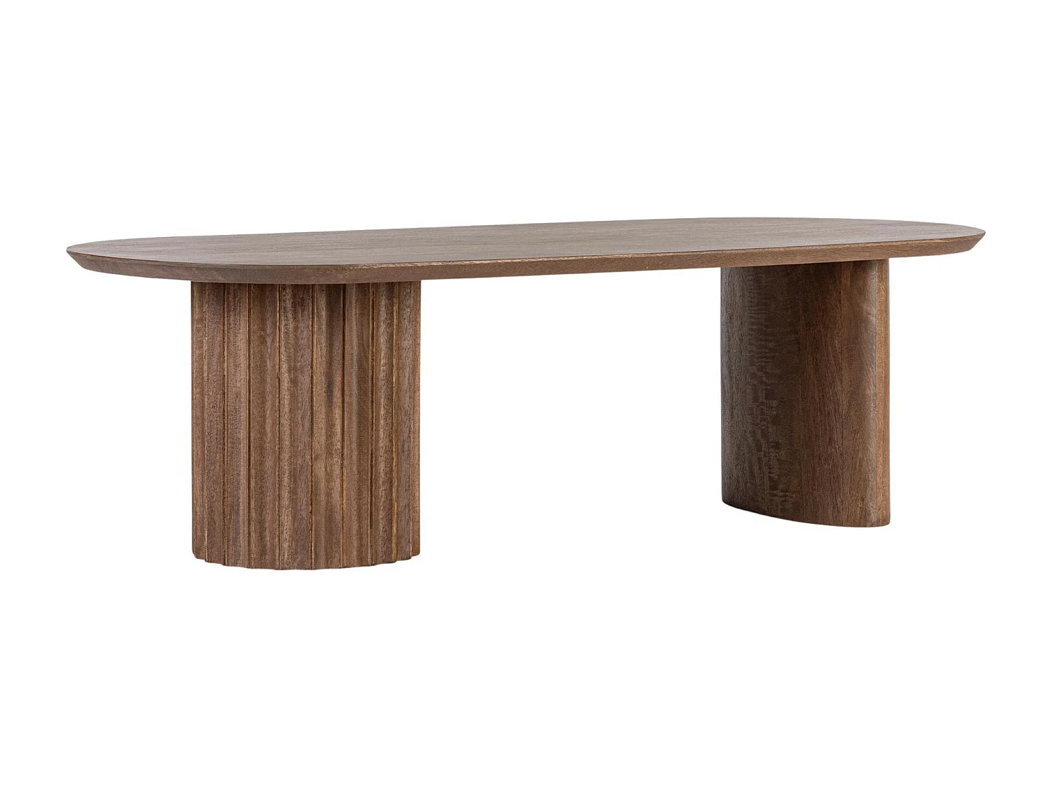 Table basse ovale en manguier contemporaine L130 - AGRA