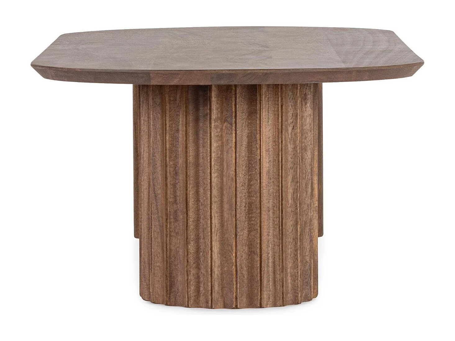 Table basse ovale en manguier contemporaine L130 - AGRA