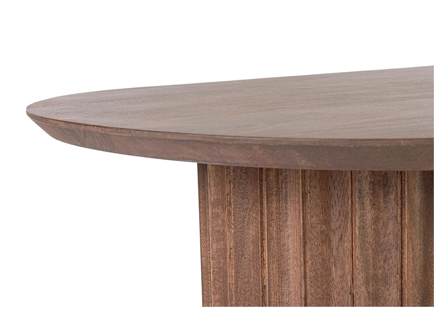 Table basse ovale en manguier contemporaine L130 - AGRA