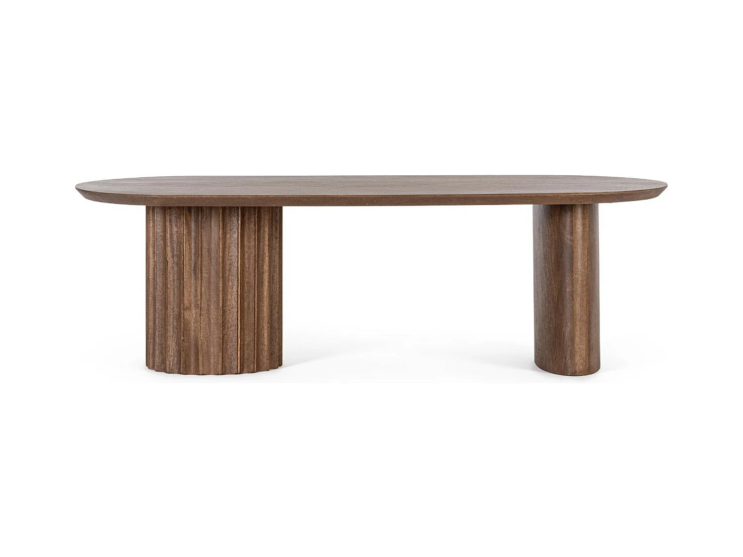Table basse ovale en manguier contemporaine L130 - AGRA