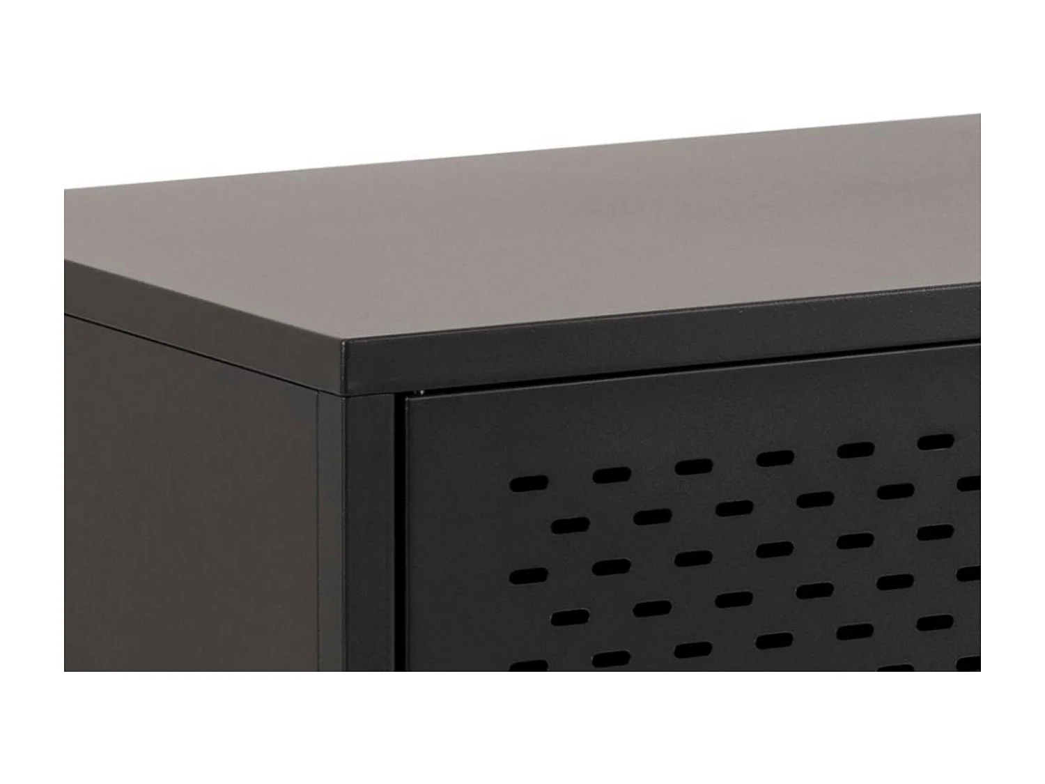 Buffet bas scandinave en métal noir 3 portes L125 - HARLOW