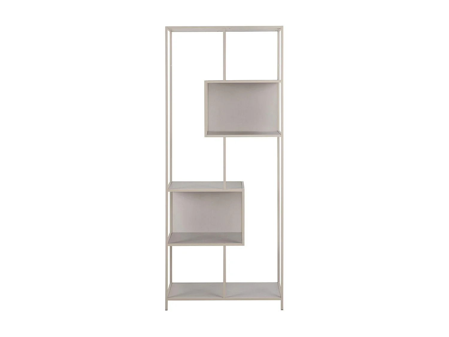 Bibliothèque scandinave en métal grège 5 tablettes - BARRY