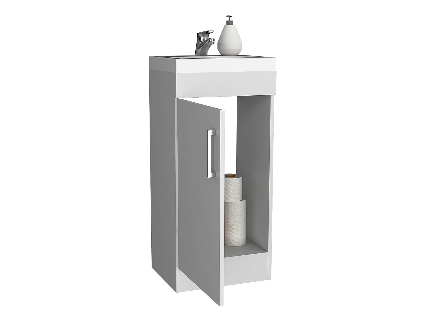 TUHOME CONCEPT Mobile bagno Madrid da 40 cm con lavabo, bianco