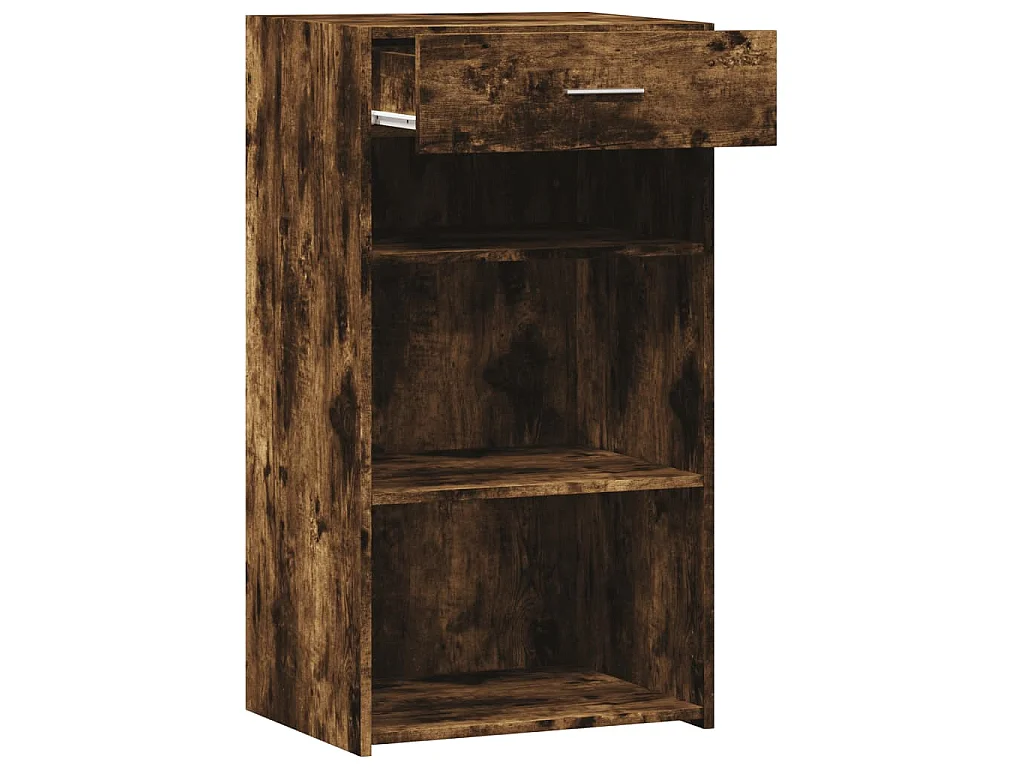 Buffet chêne fumé 50x42,5x93 cm bois d'ingénierie