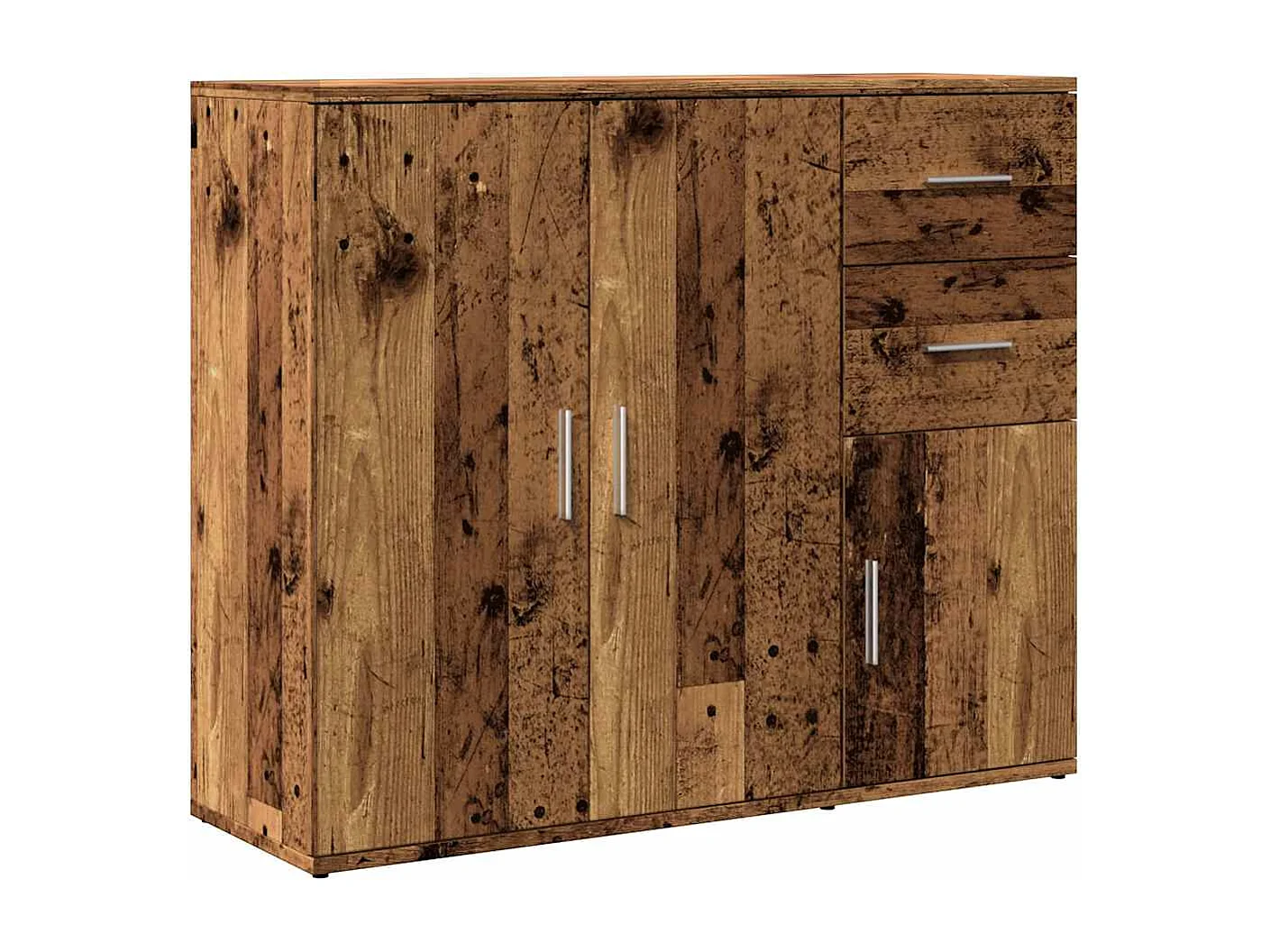 Buffet vieux bois 91x29,5x75 cm bois d'ingénierie