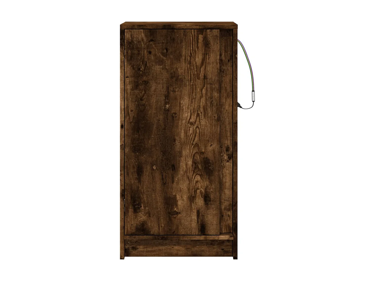 Buffet avec LED chêne fumé 42,5x34x85 cm bois d'ingénierie