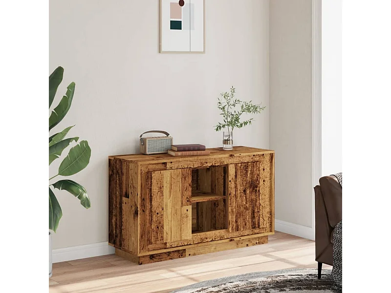Buffet vieux bois 102x35x60 cm bois d'ingénierie
