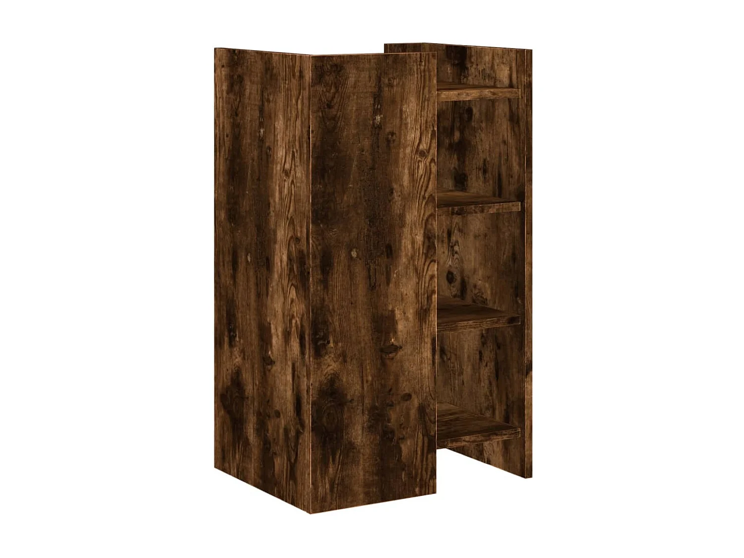 Buffet chêne fumé 45x35x75 cm bois d'ingénierie