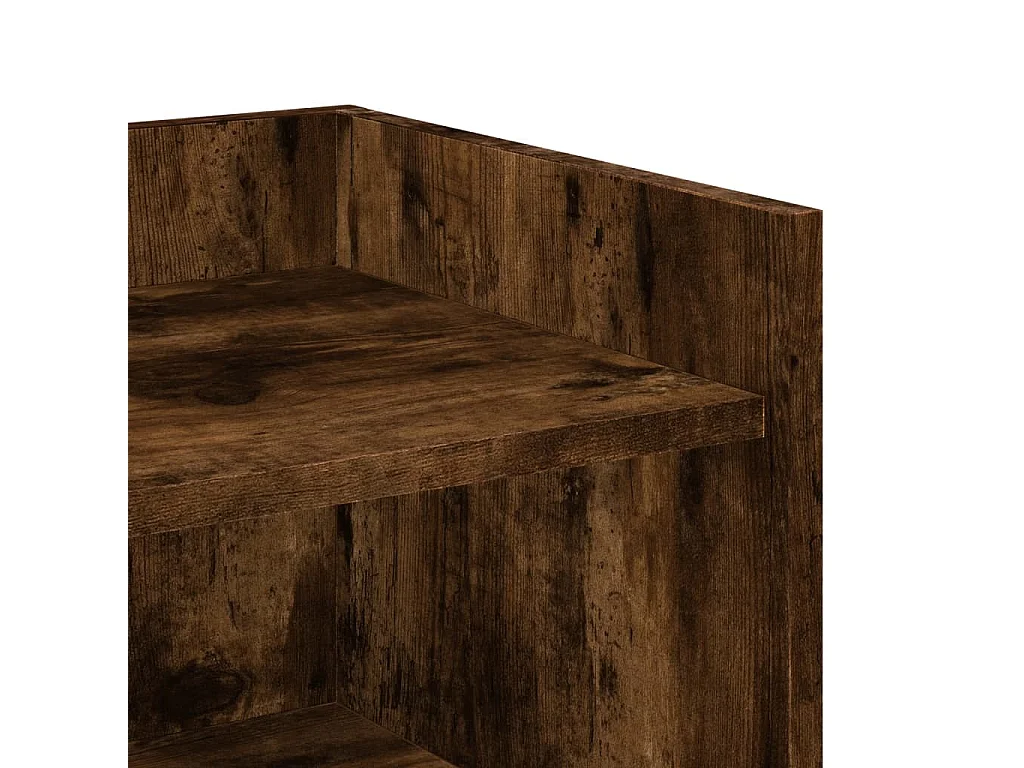 Buffet chêne fumé 45x35x75 cm bois d'ingénierie