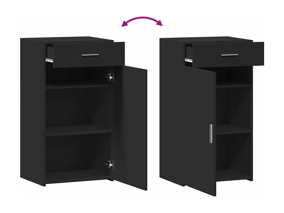 Sideboard Schwarz 50x42,5x93 cm Holzwerkstoff