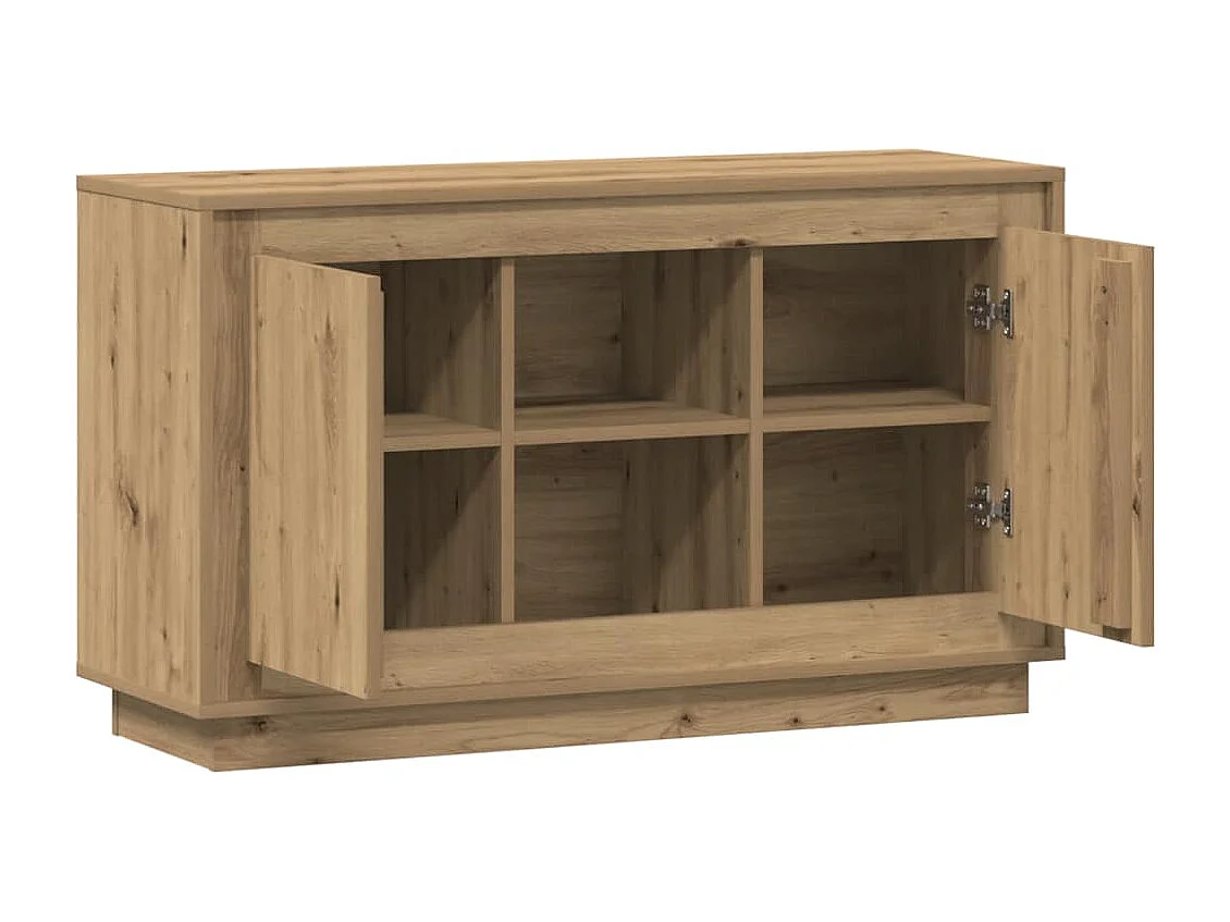 Buffet chêne artisanal 102x35x60 cm bois d'ingénierie