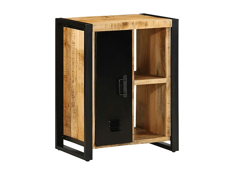 Credenza 55x35x70 cm in Legno Massello di Mango Grezzo