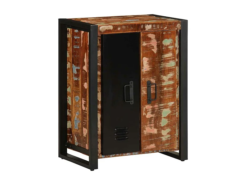 Credenza Multicolore 55x35x70 cm in Legno Massello Recupero