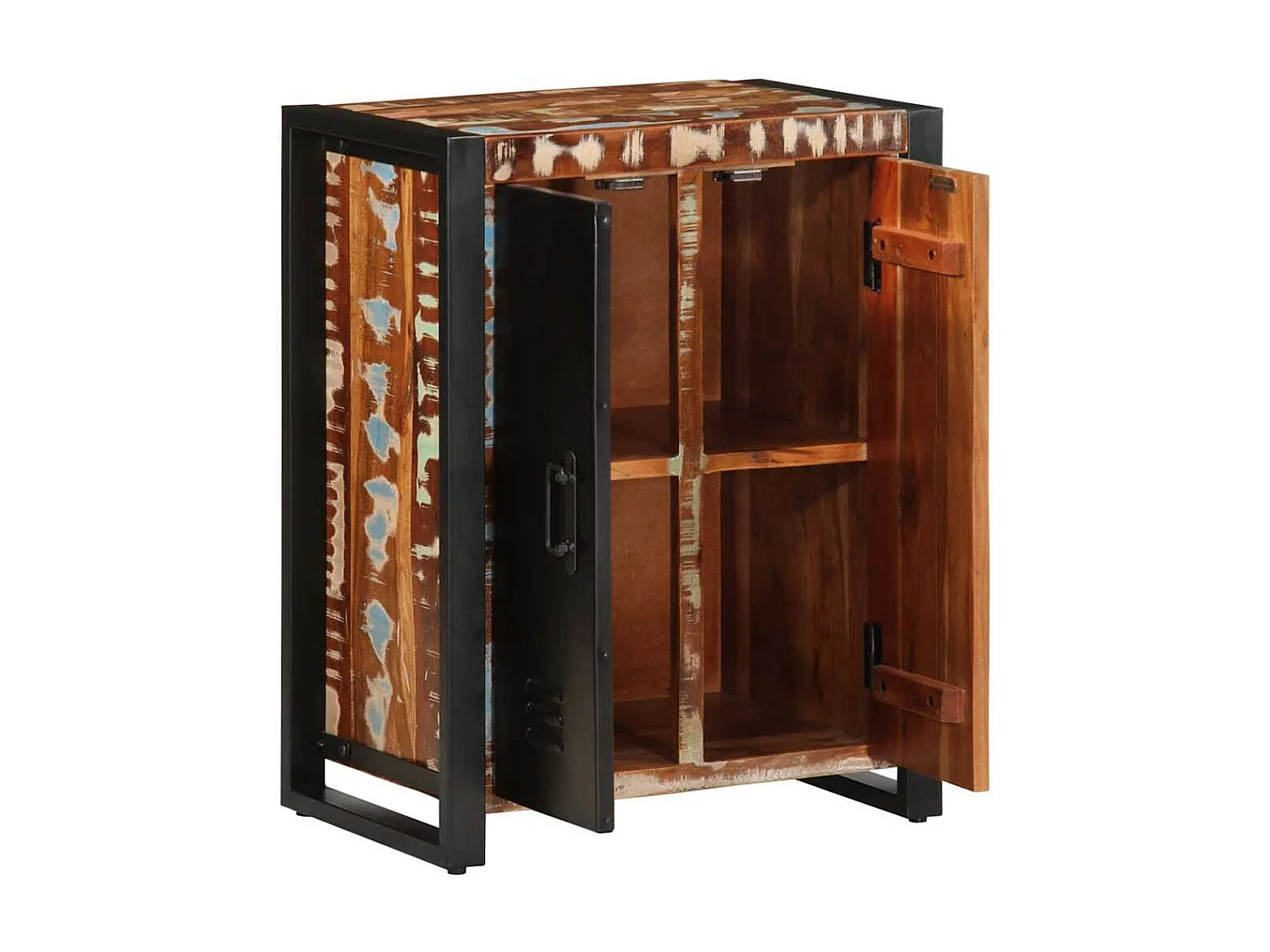 Credenza Multicolore 55x35x70 cm in Legno Massello Recupero