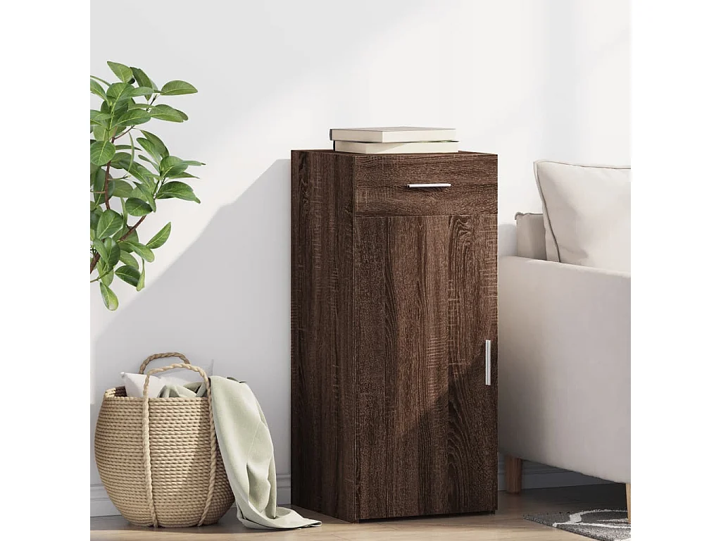 Credenza Rovere Marrone 40x42,5x93 cm in Legno Multistrato