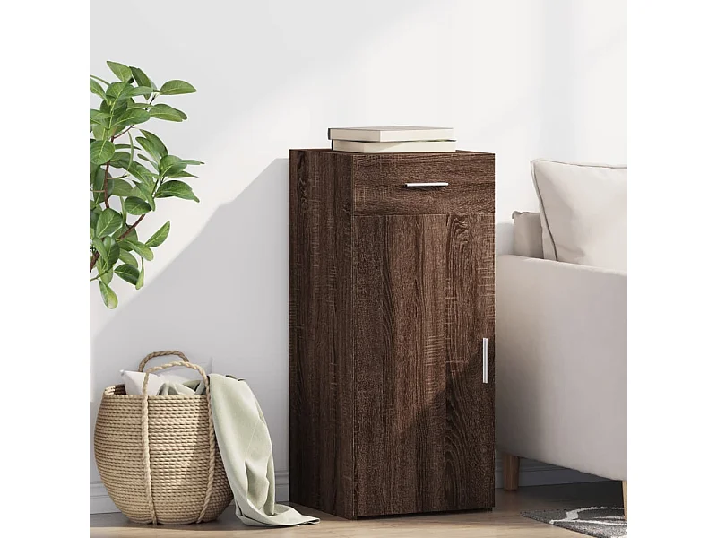 Credenza Rovere Marrone 40x42,5x93 cm in Legno Multistrato