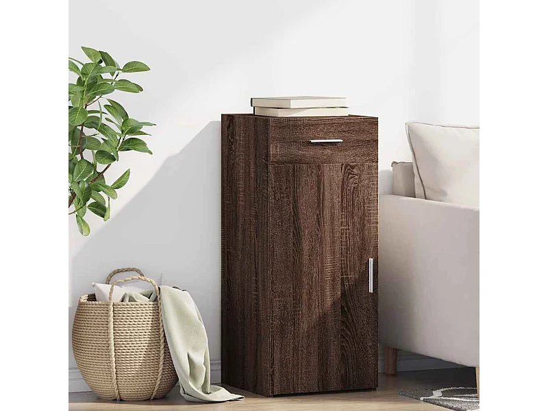 Buffet chêne marron 40x42,5x93 cm bois d'ingénierie