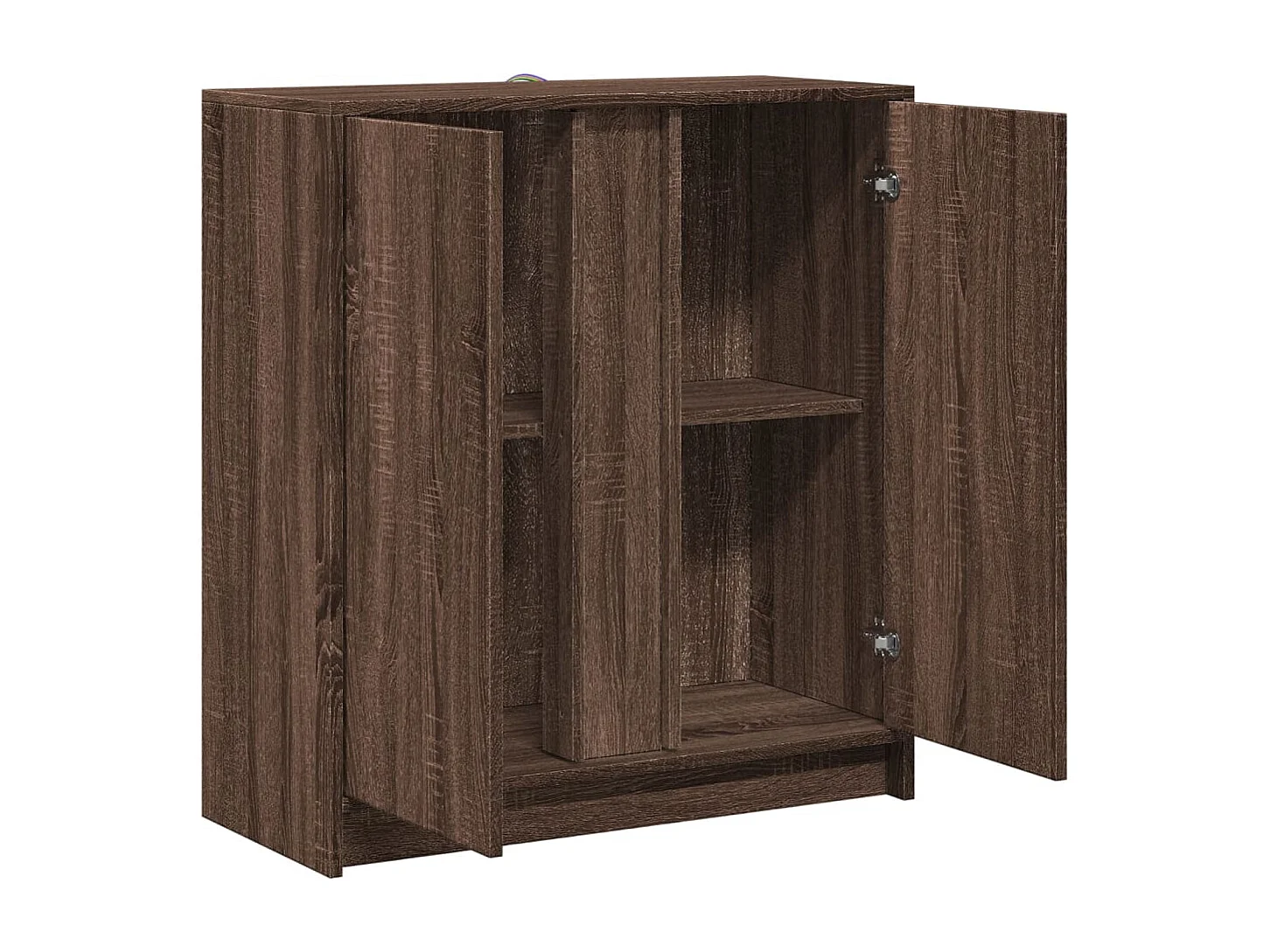 Credenza con LED Rovere Marrone 77x34x85 cm Legno Multistrato