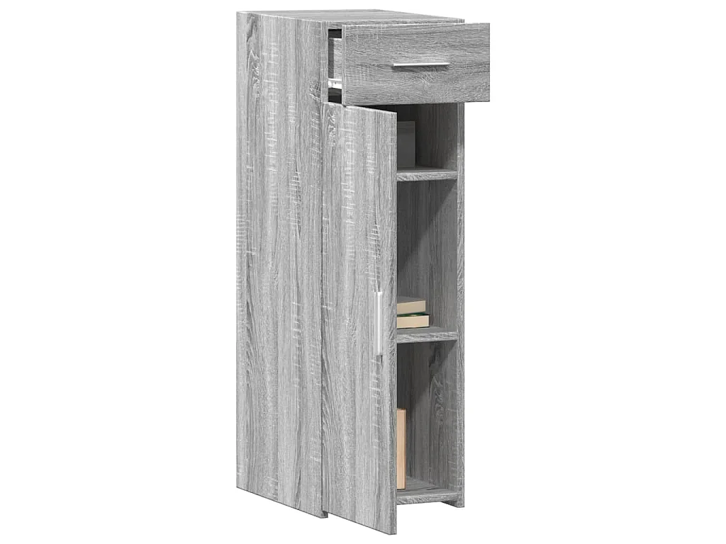 Dressoir 30x42,5x93 cm bewerkt hout grijs sonoma eikenkleurig