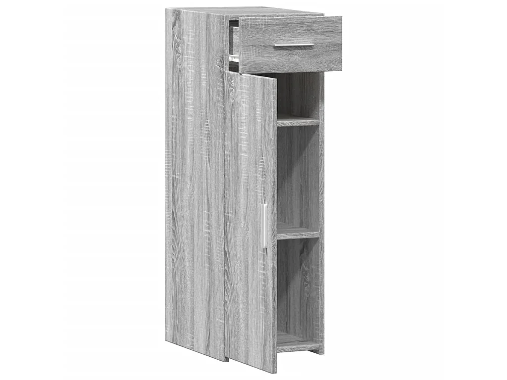 Dressoir 30x42,5x93 cm bewerkt hout grijs sonoma eikenkleurig
