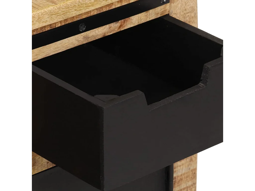 Dressoir met 2 lades 55x35x60 cm massief mangohout