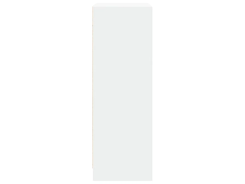 Aparador con LED madera de ingeniería blanco 77x34x100 cm