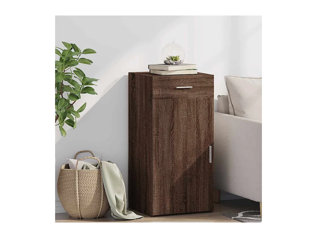 Buffet chêne marron 45x42,5x93 cm bois d'ingénierie