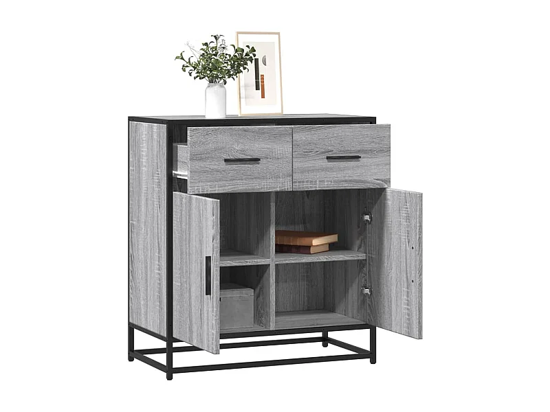 Buffet sonoma gris 68x35x76 cm bois d'ingénierie