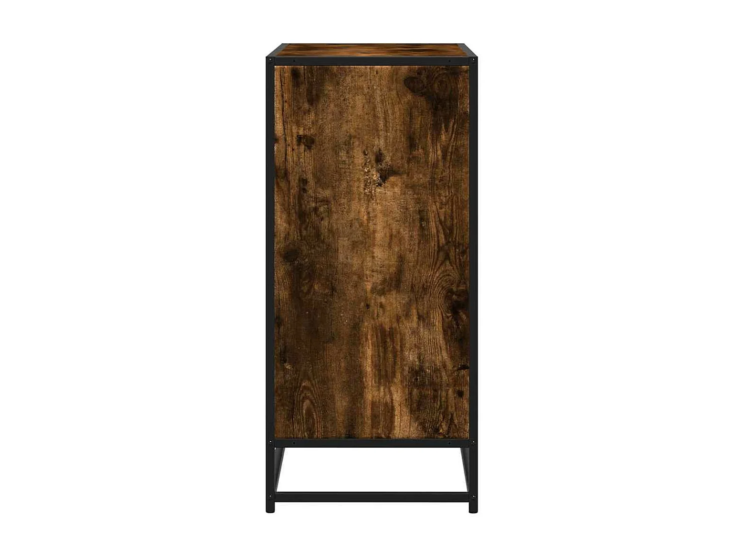 Buffet chêne fumé 68x35x76 cm bois d'ingénierie et métal